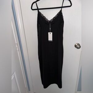 VICI Posh Girl Lace Trim Midi Dress - Black  - Extra Large